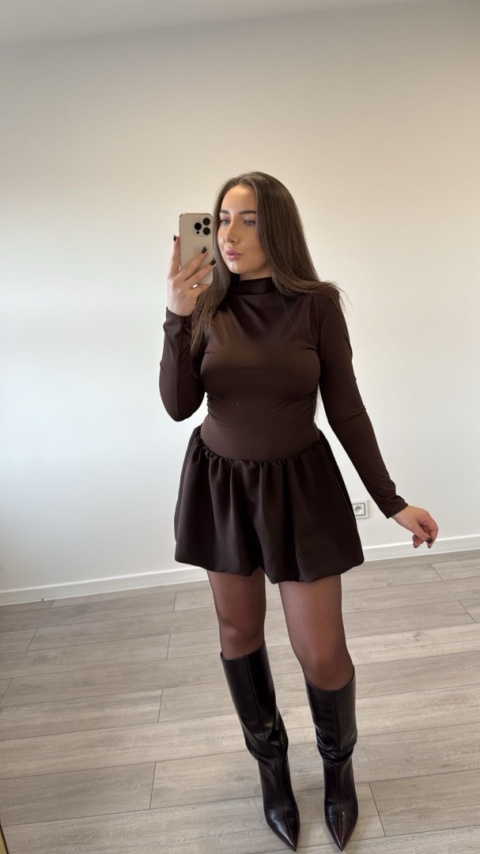 Sukienka Emilii Brązowa