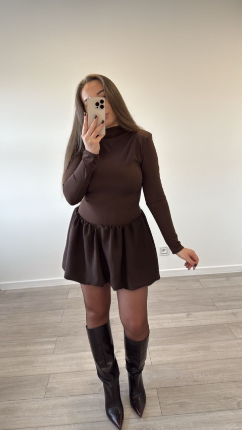 Sukienka Emilii Brązowa