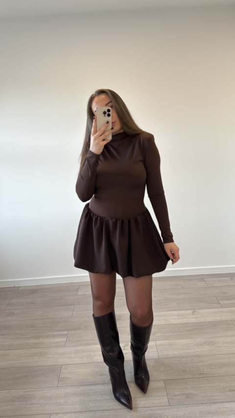 Sukienka Emilii Brązowa