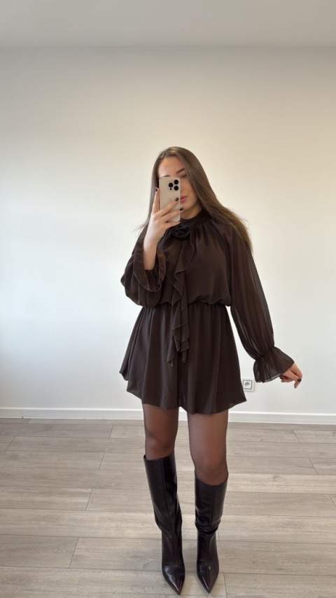 Sukienka Muse Brązowa