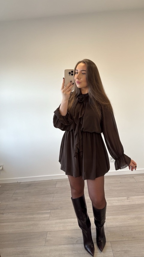 Sukienka Muse Brązowa