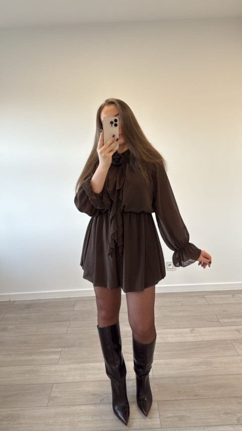 Sukienka Muse Brązowa